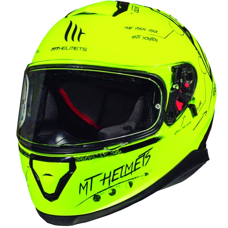MT Thunder 3 SV Board fluo rumena integralna motoristična čelada razprodaja