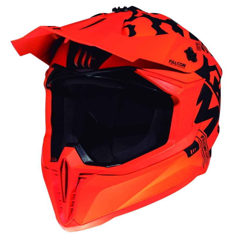 Motokros čelada MT Falcon Karson fluo oranžna mat