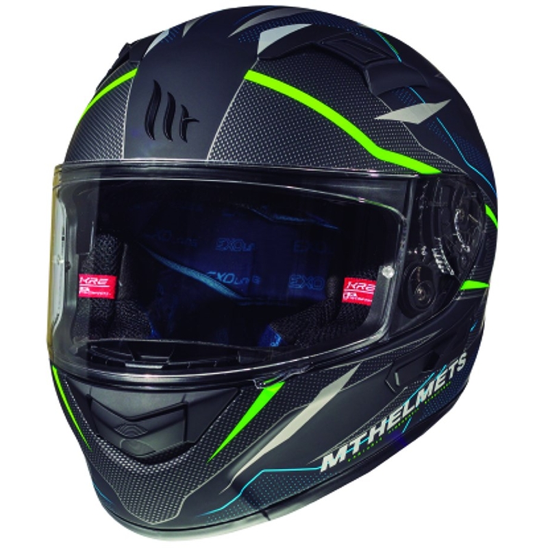 MT Kre Intrepid SV integralna motoristična čelada črna mat-fluo zelena razprodaja