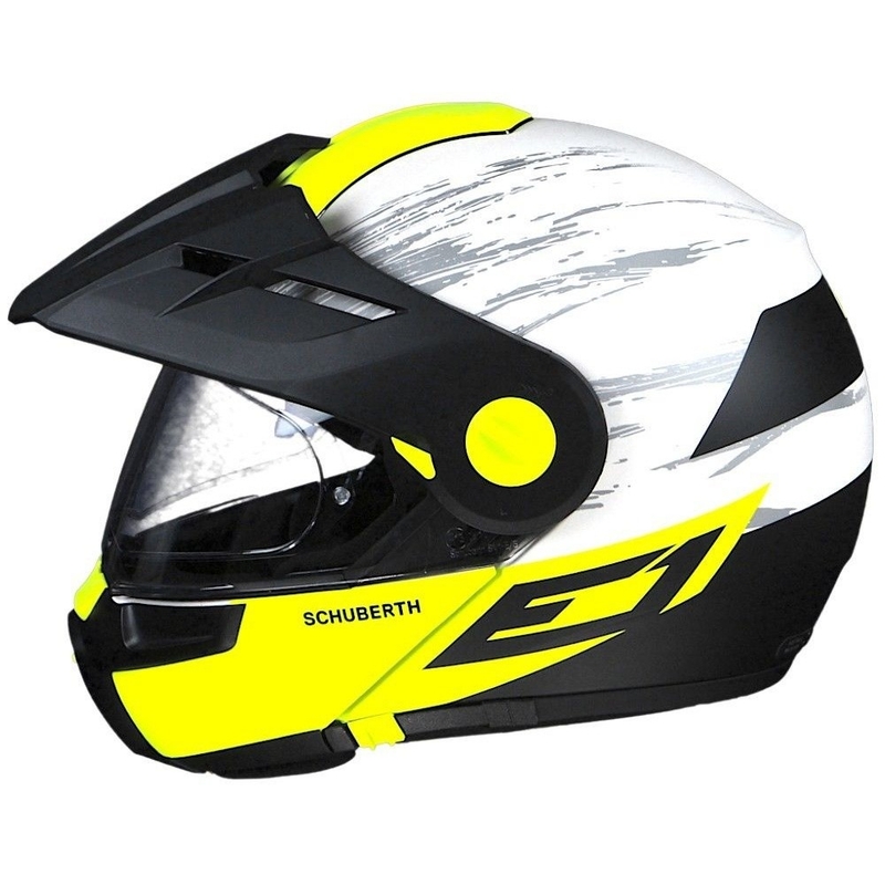 Schuberth E1 fluo rumena Enduro tip-up čelada razprodaja