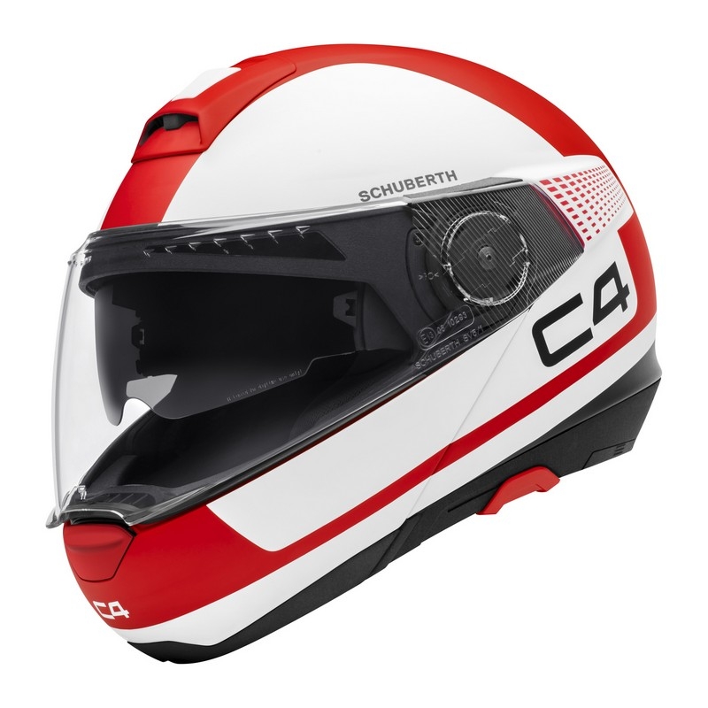 Schuberth C4 motoristična čelada rdeče in bele barve razprodaja