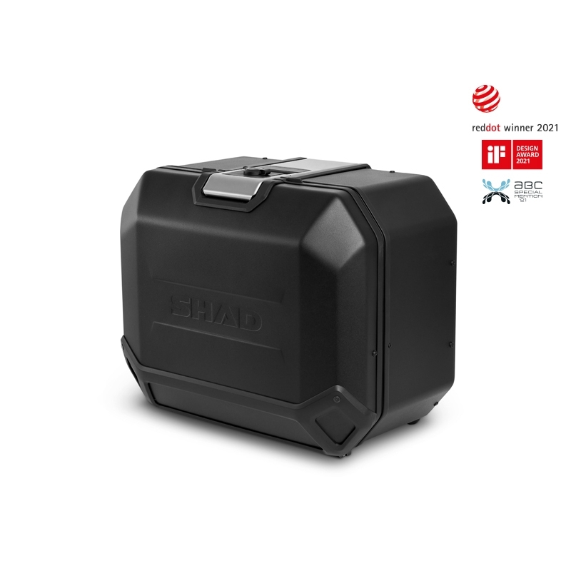 Kompletní sada černých hliníkových kufrů SHAD TERRA BLACK , 48L topcase   36L/47L boční kufry, včetně montážní sady a plotny SHAD HONDA CRF 1100 Africa Twin