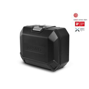Kompletní sada černých hliníkových kufrů SHAD TERRA BLACK , 48L topcase 36L/36L boční kufry, včetně montážní sady a plotny SHAD SUZUKI DL 1000 V-Strom/ DL 1050 V-Strom