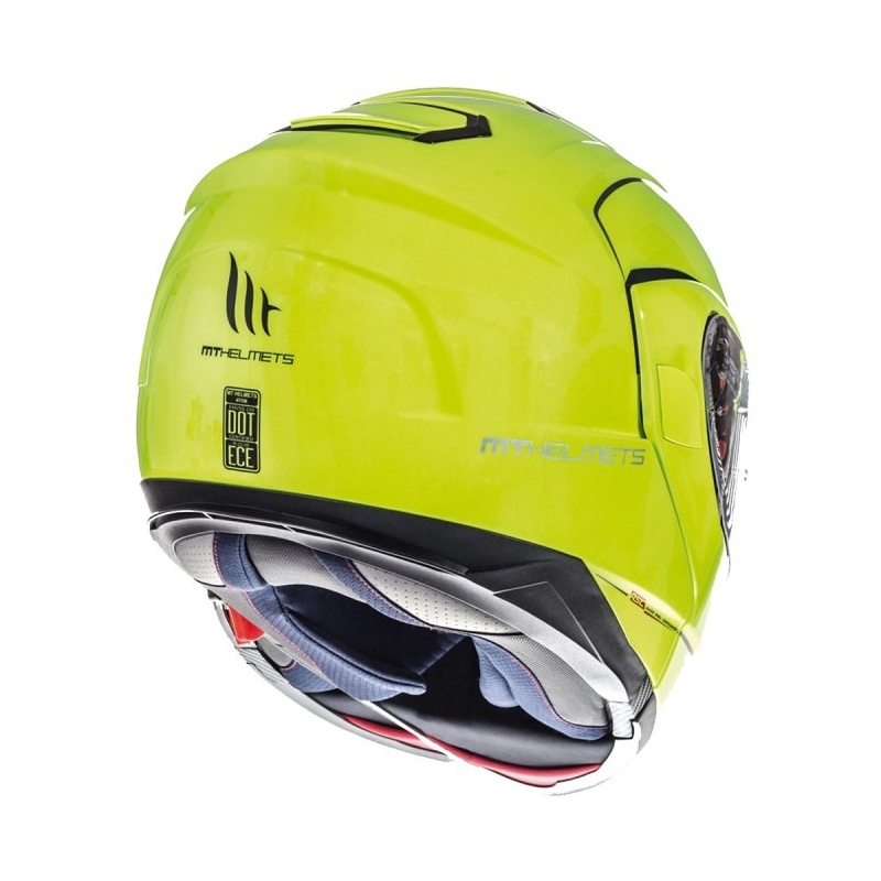 Motociklistične čelade MT Atom fluo yellow tip-up razprodaja