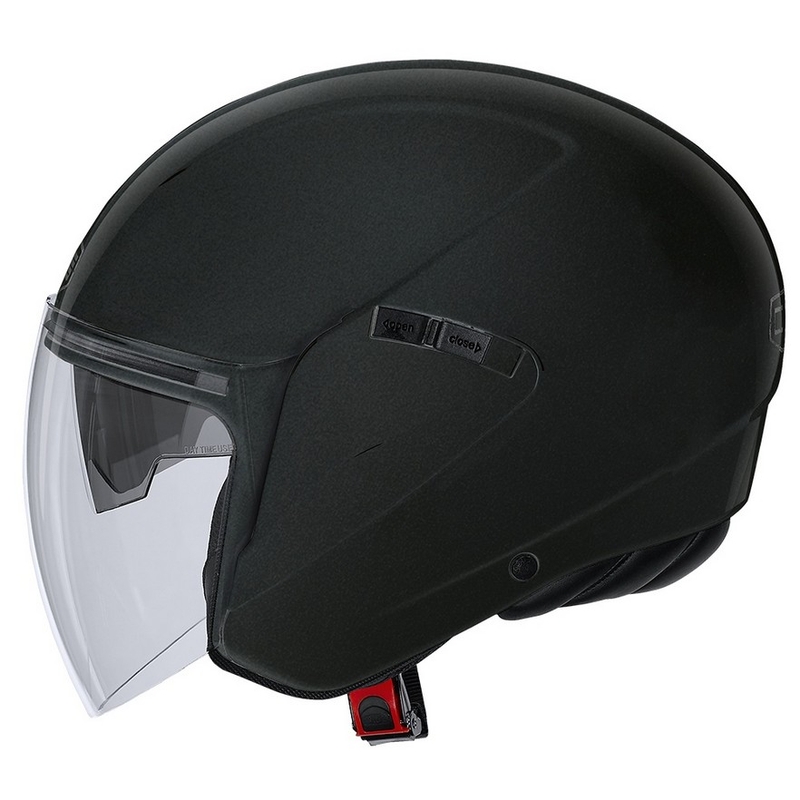 Odprta motoristična čelada CMS S-JET Plain black metal
