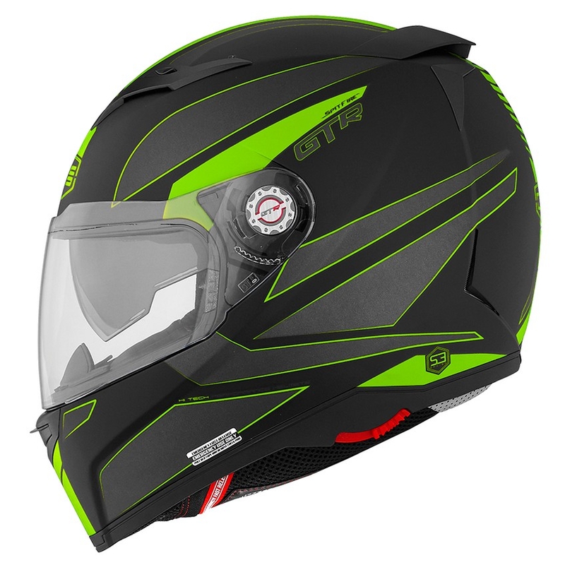 Motoristična čelada CMS GTR Spitfire fluo rumena