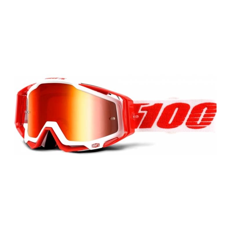 Očala 100% Racecraft Bilal red (rdeči kromirani pleksi, prozorni pleksi)