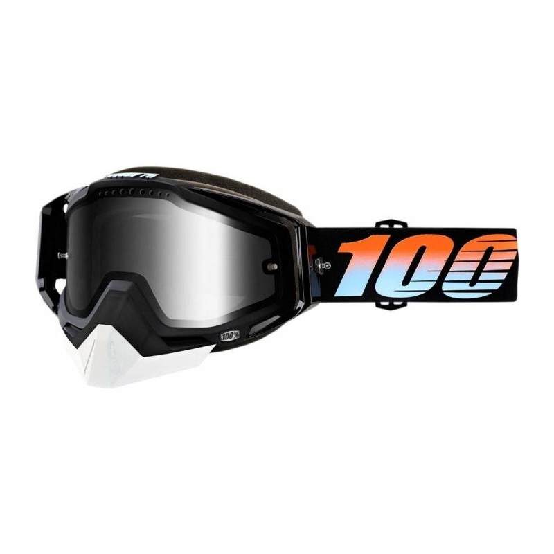 Očala 100% Racecraft Starlight black (srebrni kromirani pleksi + prozorni pleksi)