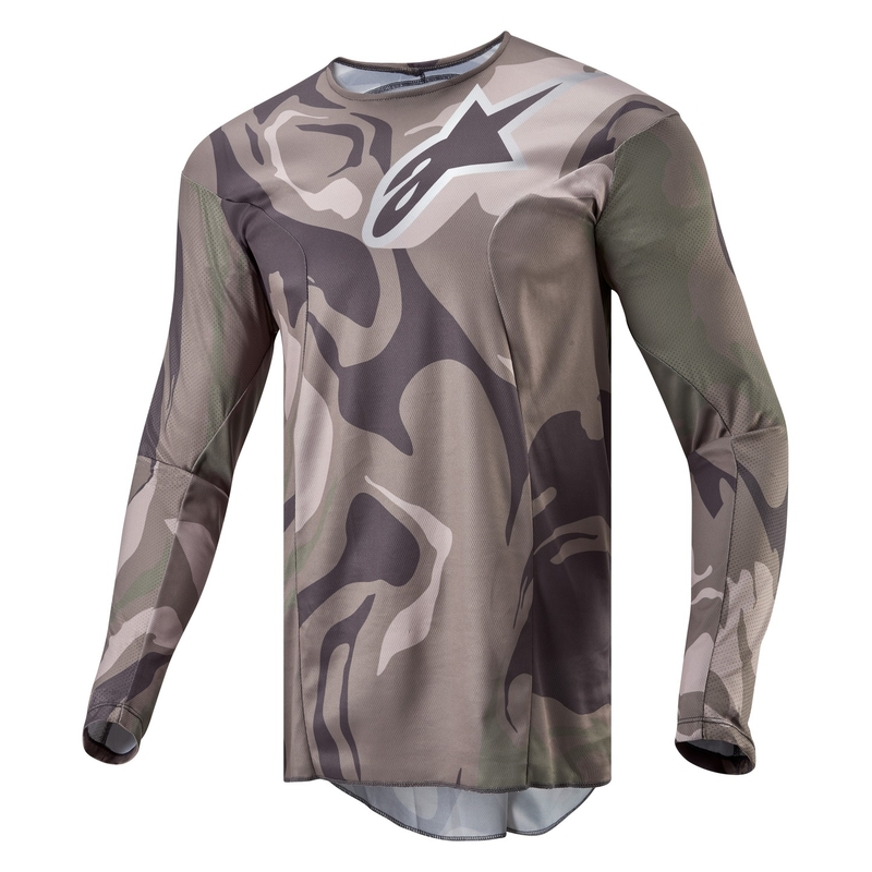 Alpinestars Racer Tactical motokros majica zelena, kamuflažna, rjava