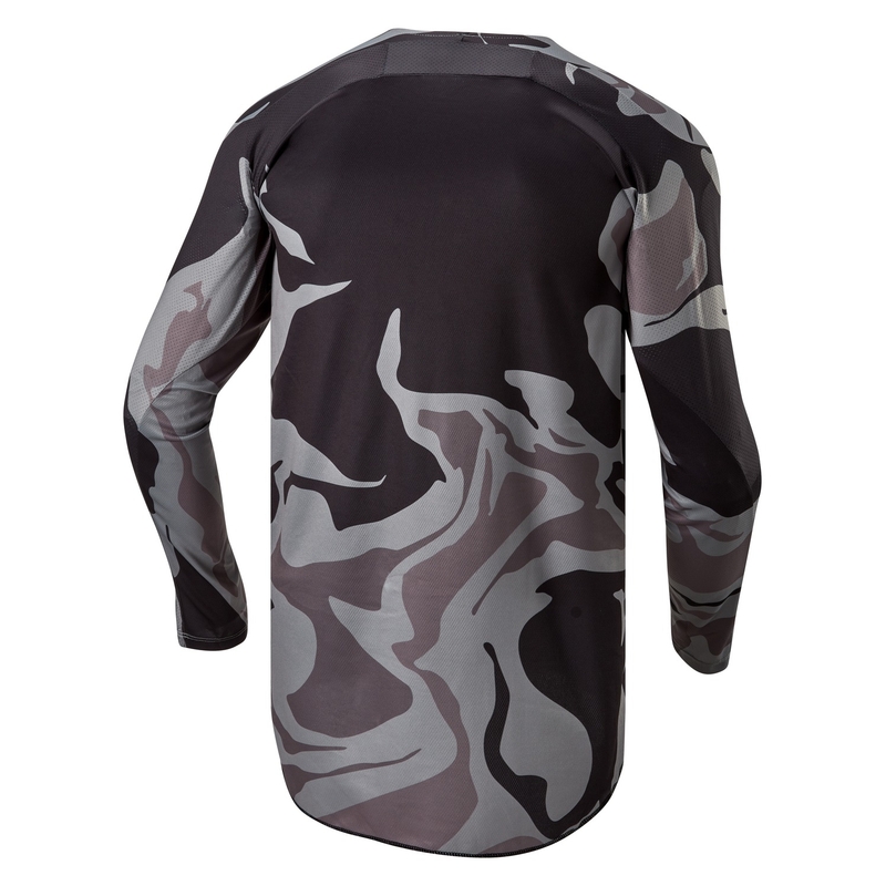 Alpinestars Racer Tactical motokros majica siva camo-fluo rumeno-črna