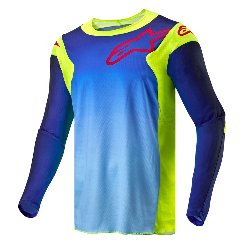 Alpinestars Racer Hoen motokros dres fluo rumeno-modro-rdeč