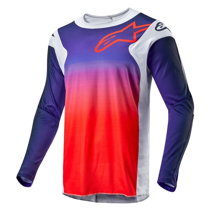 Motokros dres Alpinestars Racer Hoen sivo-modro-oranžen