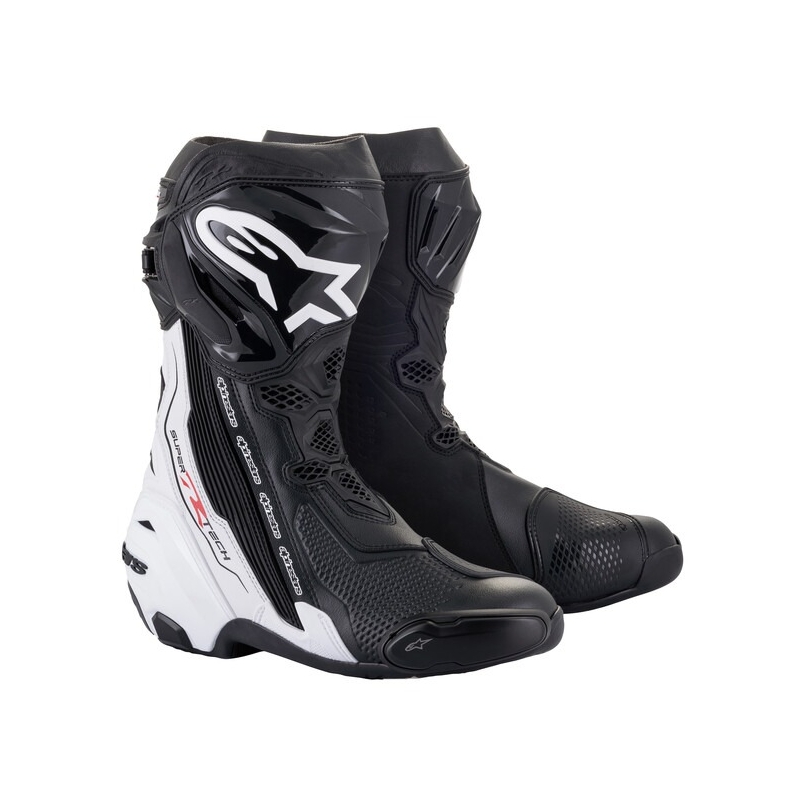 Motoristični škornji Alpinestars Supertech R črno-beli