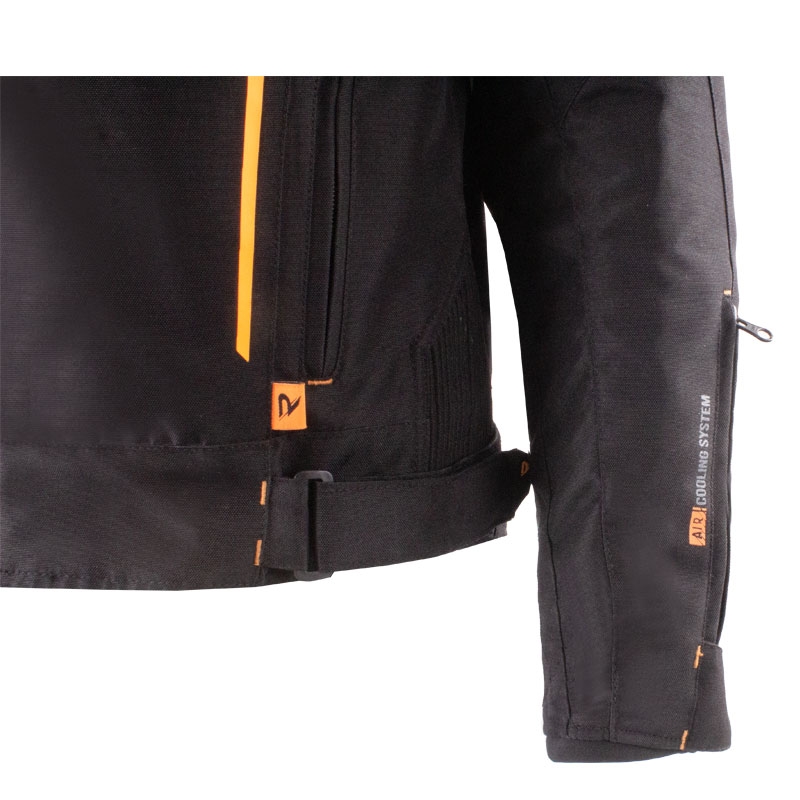 Motoristična jakna Street Racer Flex črno-oranžna