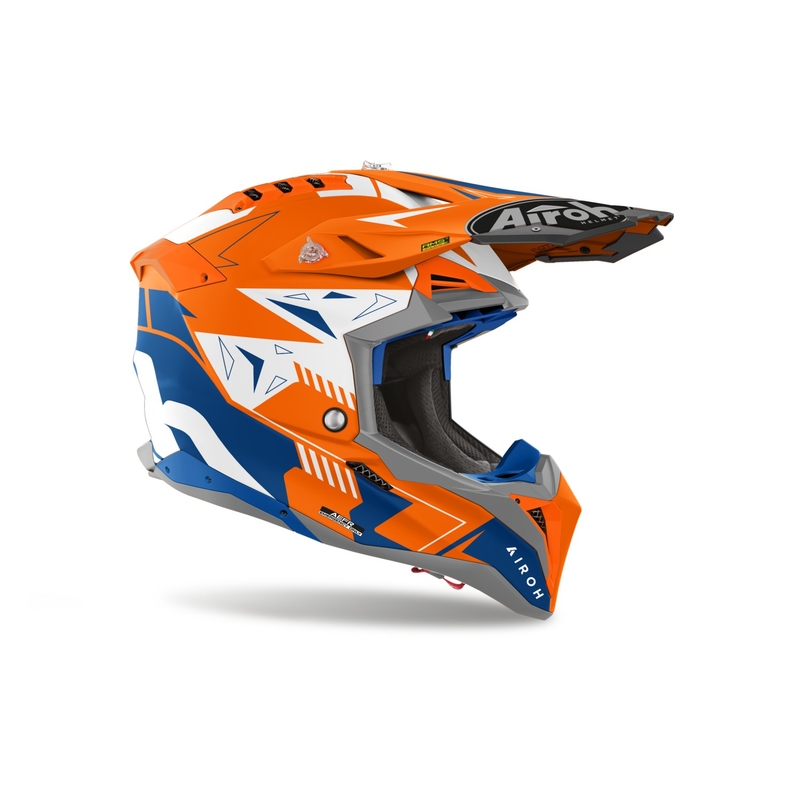 Motokros čelada Airoh Aviator 3 Spin fluo oranžna mat
