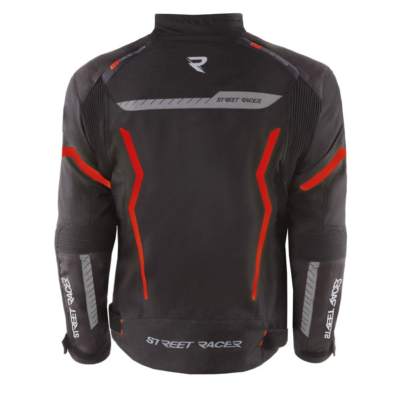 Motoristična jakna Street Racer Flex črno-rdeča