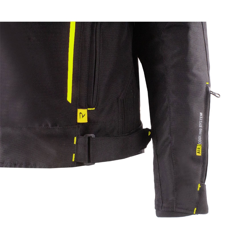 Moto jakna Street Racer Flex EVO črno-fluo rumena