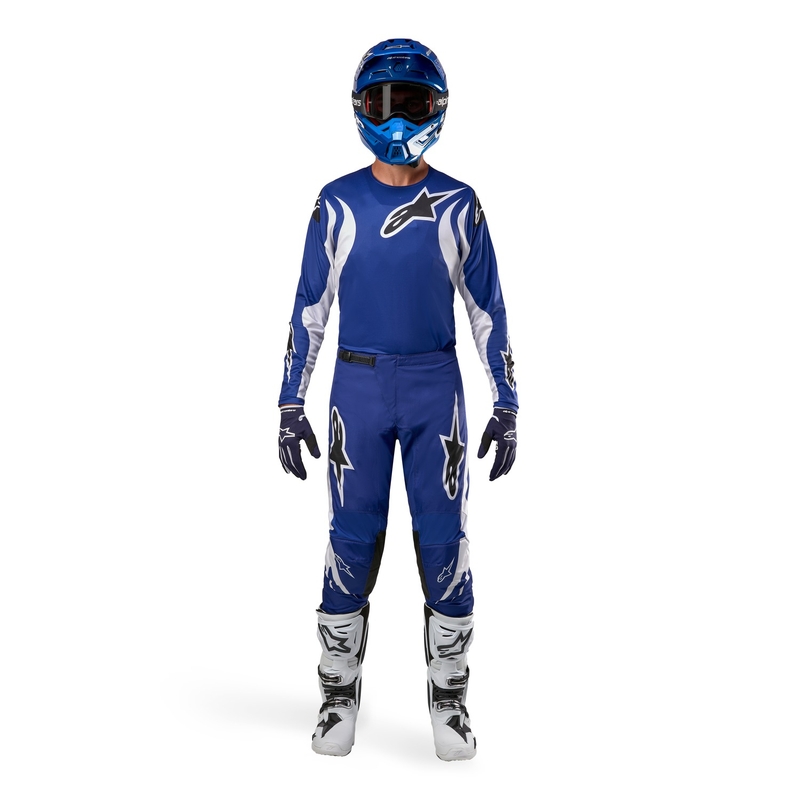 Alpinestars Fluid Lucent motokros dres modro-belo-črn