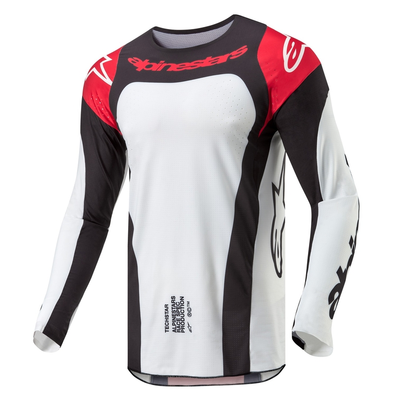 Alpinestars Techstar Ocuri motokros majica rdeče-belo-črna