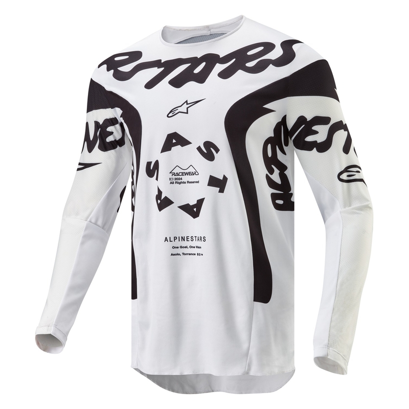 Motokros dres Alpinestars Racer Hana belo-črn