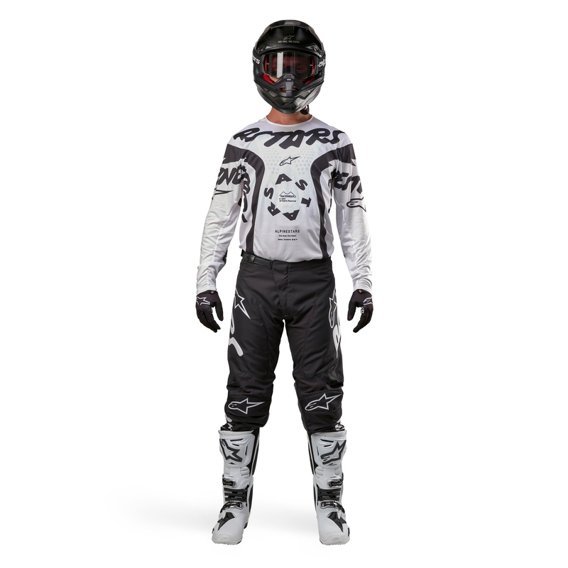 Motokros dres Alpinestars Racer Hana belo-črn