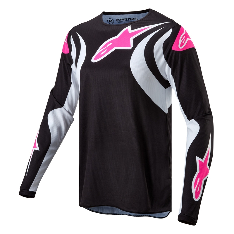 Dámský motokrosový dres Alpinestars Stella Fluid 2024 černo-bílý