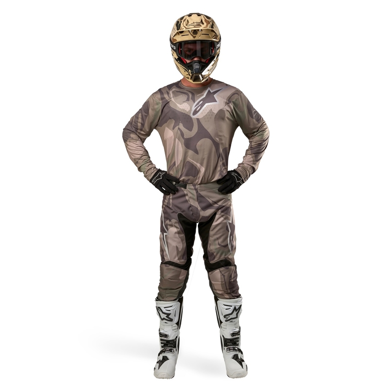 Alpinestars Racer Tactical motokros hlače zelene kamuflažno rjave barve