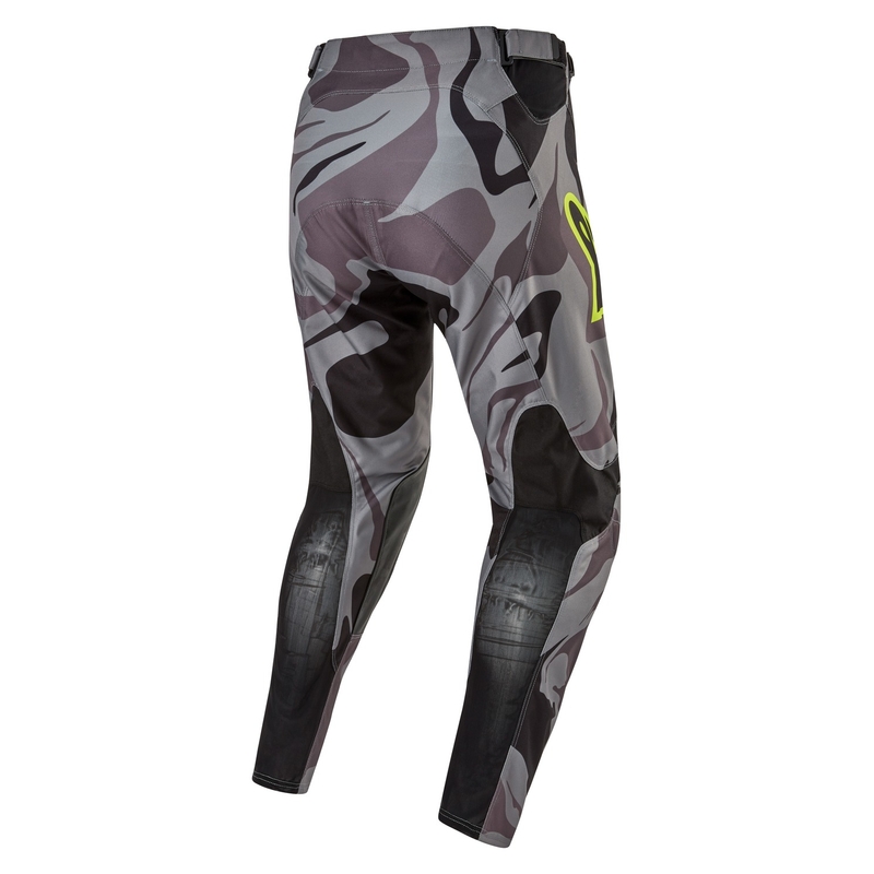 Alpinestars Racer Tactical motokros hlače sive camo-fluo rumeno-črne