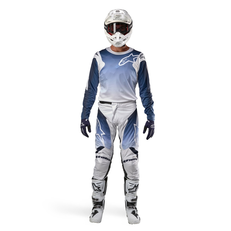 Motokros hlače Alpinestars Racer Hoen belo-modre
