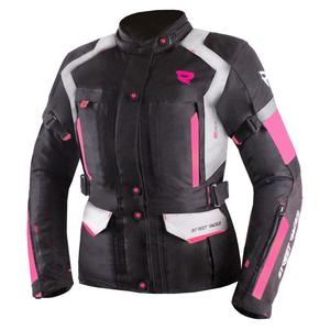 Ženska motoristična jakna Street Racer Hilax Black-Grey-Pink