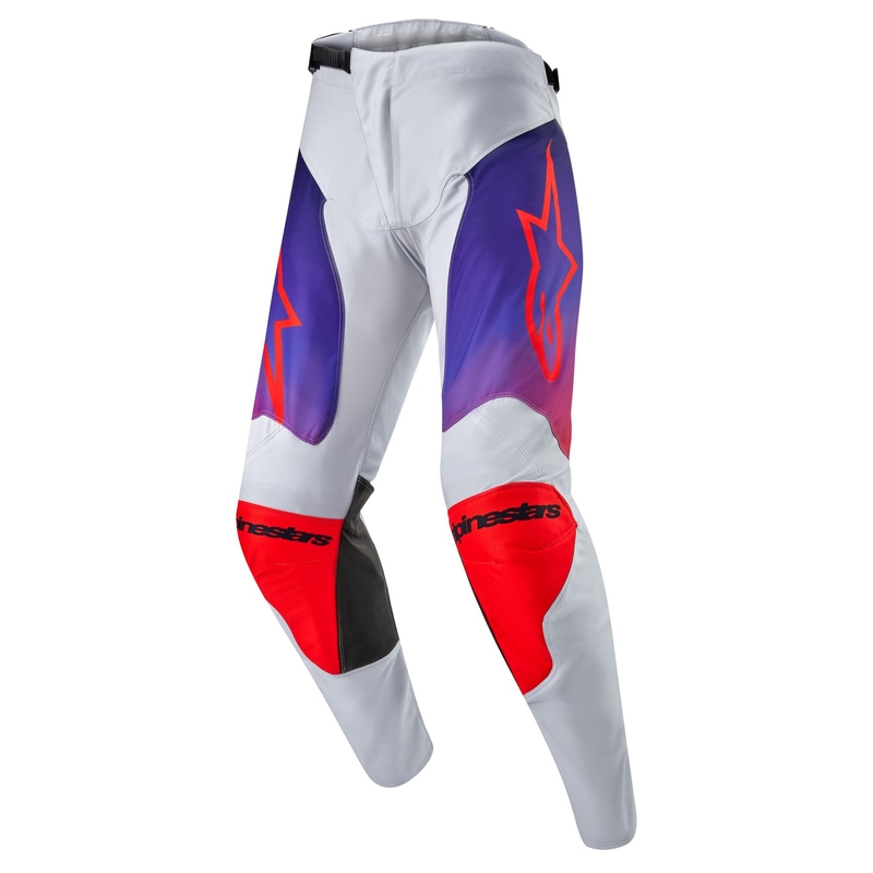 Motokros hlače Alpinestars Racer Hoen sivo-modro-oranžne