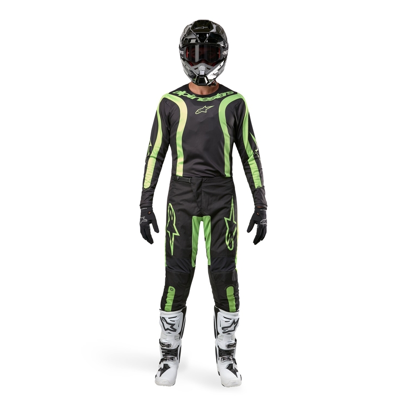 Alpinestars Fluid Lurv motokros hlače črno-fluo rumene