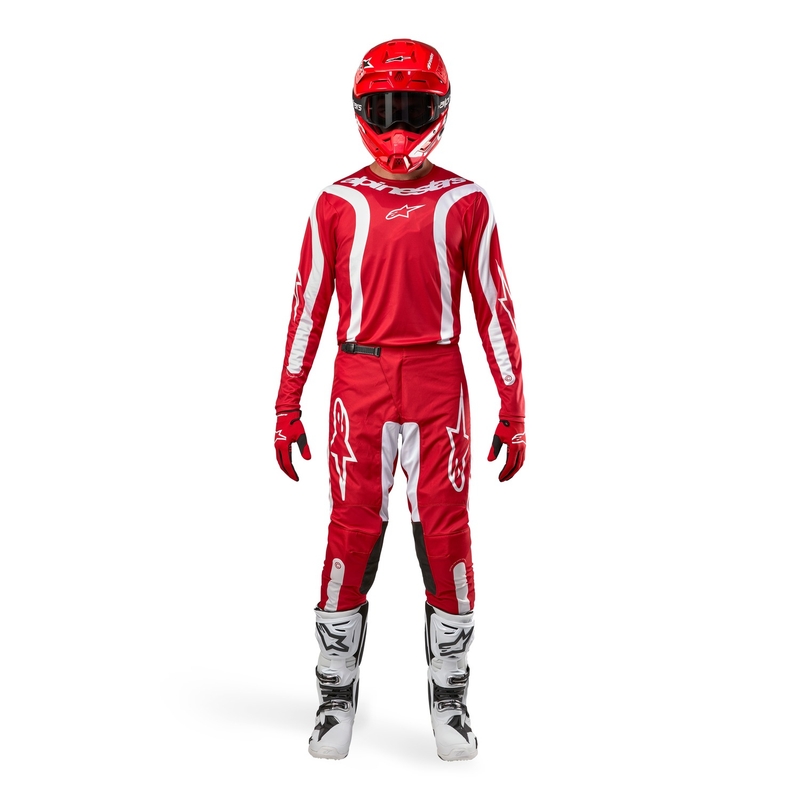 Alpinestars Fluid Lurv 2024 motokros hlače rdeče-bele razprodaja