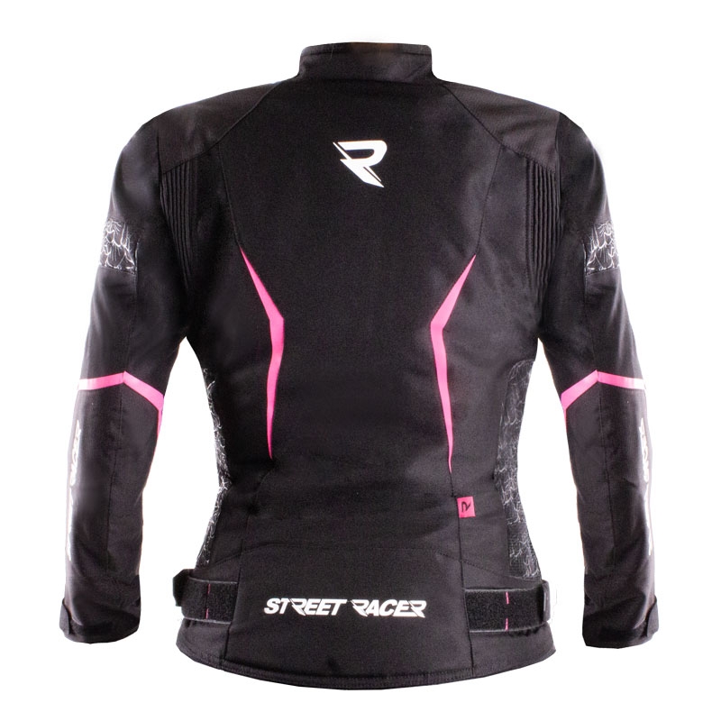 Ženska motoristična jakna Street Racer Rose črno-roza