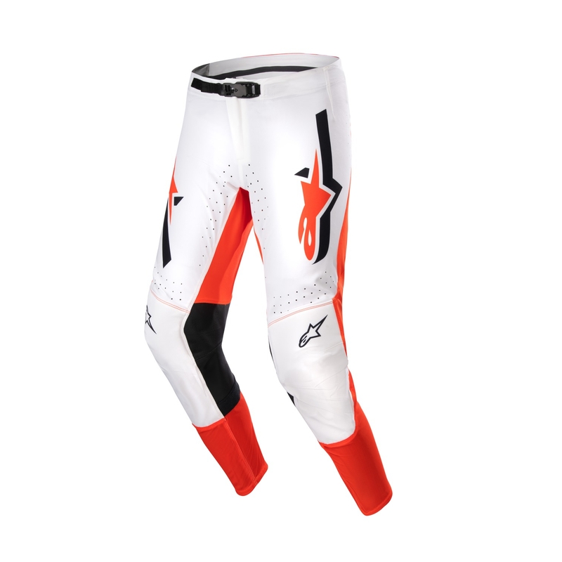 Motokros hlače Alpinestars Supertech Ward belo-oranžne