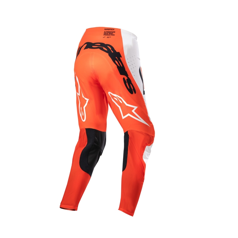 Motokros hlače Alpinestars Supertech Ward belo-oranžne