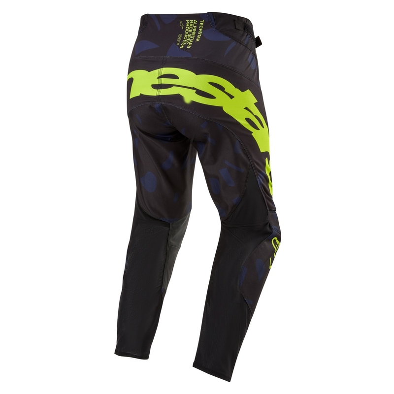 Alpinestars Techstar Rantera motokros hlače črno-modre-fluo rumene