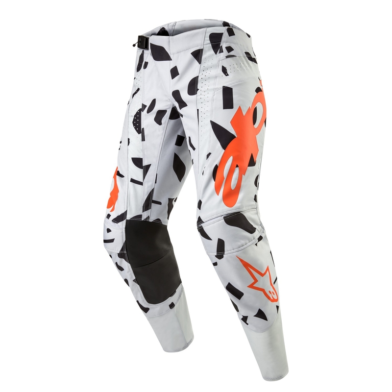 Alpinestars Techstar Rantera motokros hlače sivo-oranžno-črne