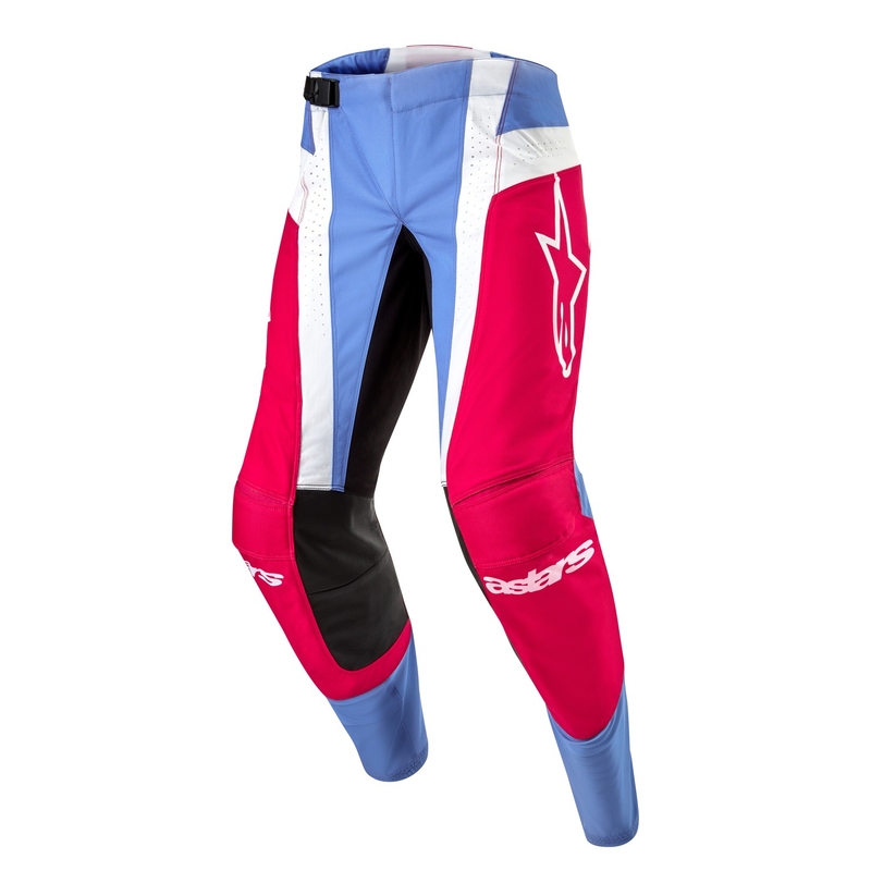 Alpinestars Techstar Ocuri 2024 motokros hlače svetlo modro-belo-rdeče