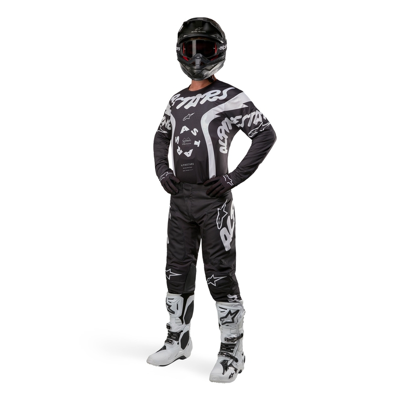 Motokros hlače Alpinestars Racer Hana črno-bele