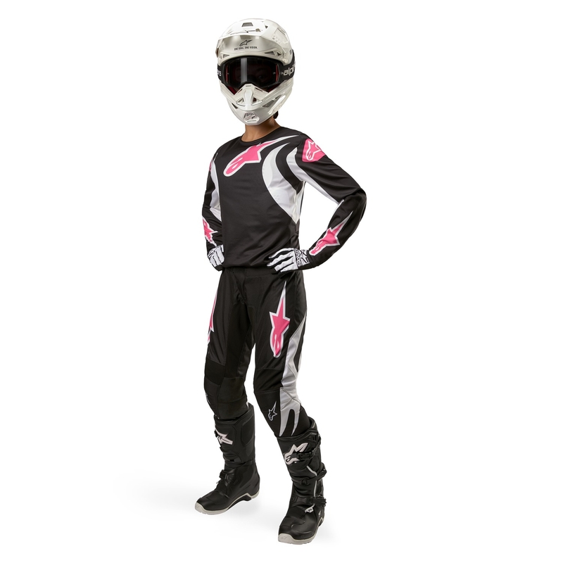 Alpinestars Stella Fluid ženske motokros hlače črno-bele