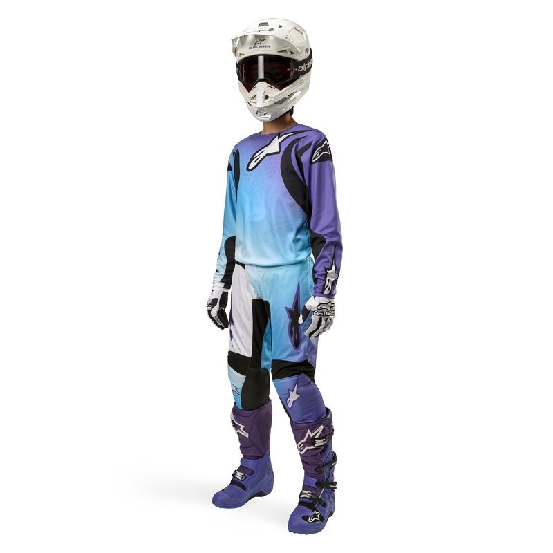 Alpinestars Stella Fluid 2024 ženske motokros hlače bele-vijolične