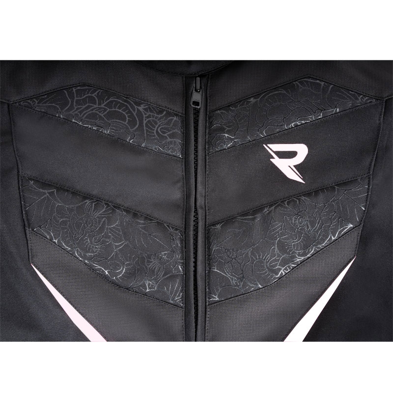 Ženska motoristična jakna Street Racer Rose črno-bela