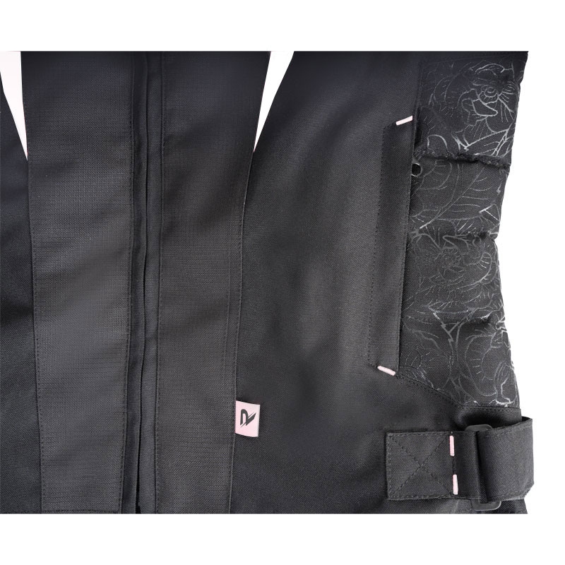 Ženska motoristična jakna Street Racer Rose črno-bela