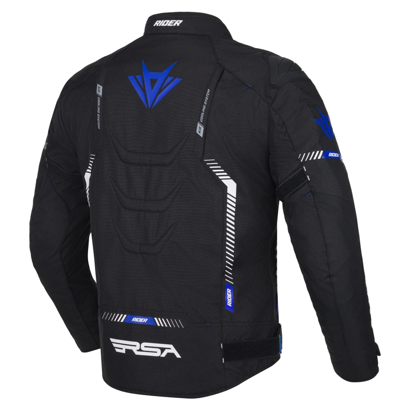 Motoristična jakna RSA Rider black-white-blue