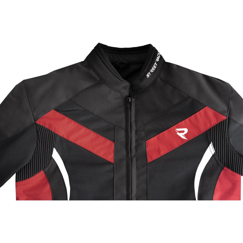 Street Racer Evans Air motoristična jakna črno-rdeča