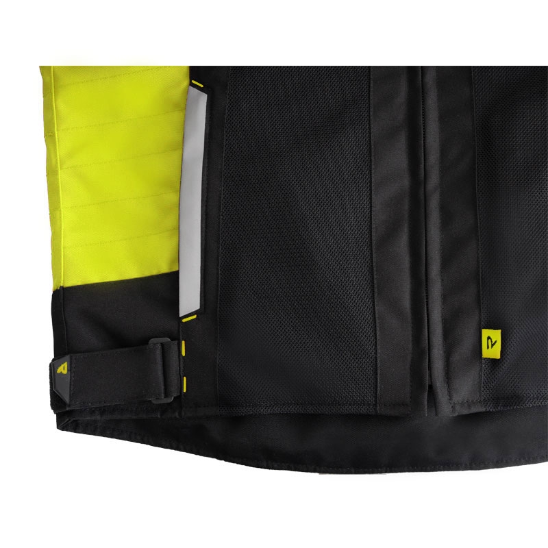 Moto jakna Street Racer Evans Air črno-fluo rumena
