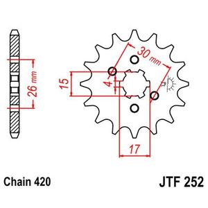 Řetězové kolečko JT 12 zubů, 420