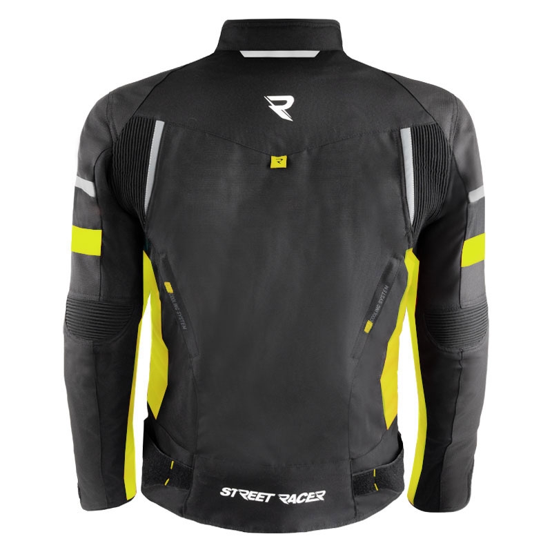 Street Racer Evans Black-Fluo rumena motoristična jakna