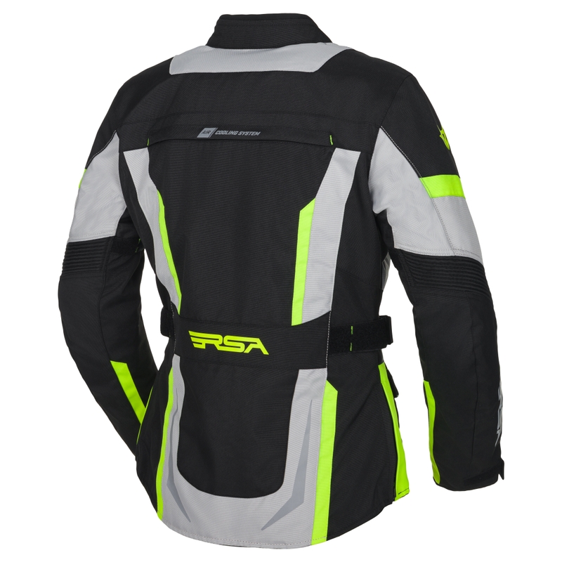 Ženska motoristična jakna RSA EXO 2 black-grey-fluo yellow